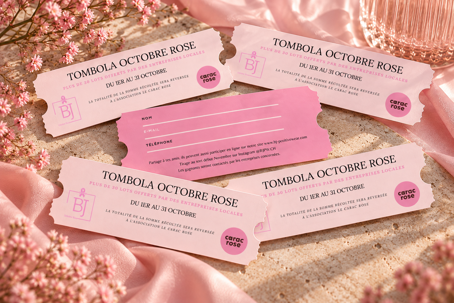 Tombola en faveur de l'association ''Le Carac Rose'' 💕