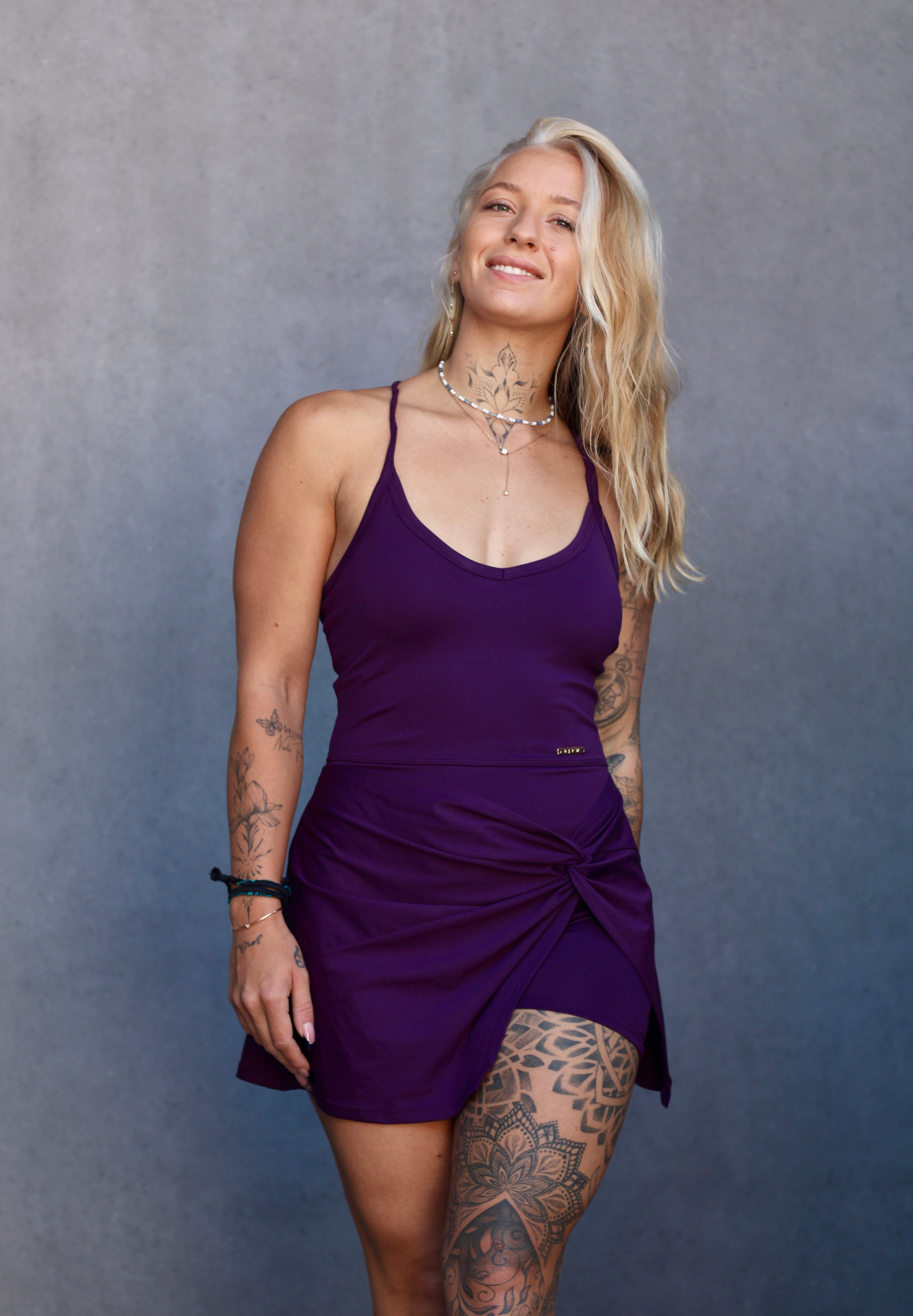 Robe Short Noeud Violette