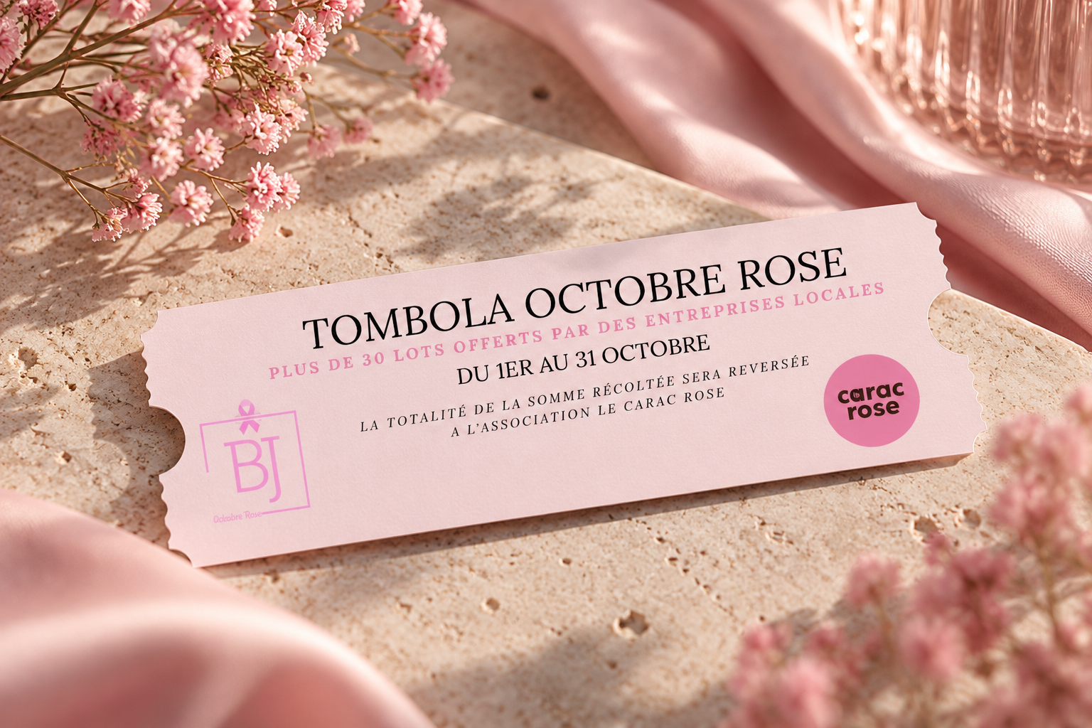 Tombola en faveur de l'association ''Le Carac Rose'' 💕