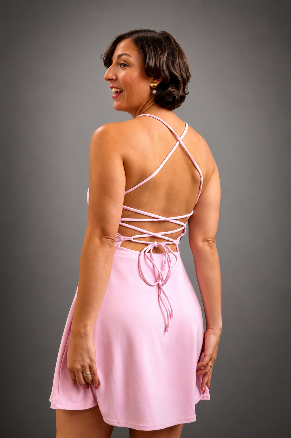 Backless dress short October Rose