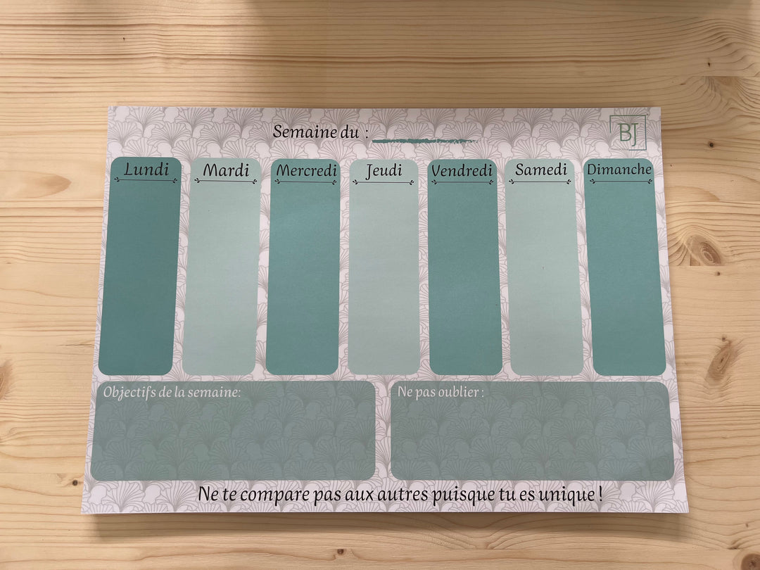 Sous-main planning organisation